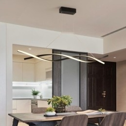 Lampada a sospensione LED moderna Twist, 30W, 2400 lm, 97x12 cm, cavo 150 cm, dimmerabile 3000-6000K