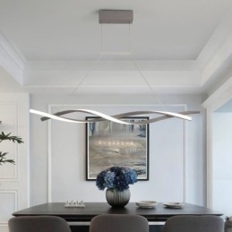 Lampada a sospensione LED moderna Twist, 30W, 2400 lm, 97x12 cm, cavo 150 cm, dimmerabile 3000-6000K