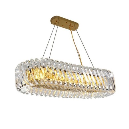 Lampadario a sospensione europeo in vetro, 8 luci, attacco E12/E14, cavo regolabile 100 cm