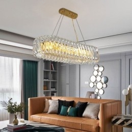 Lampadario a sospensione europeo in vetro, 8 luci, attacco E12/E14, cavo regolabile 100 cm