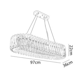 Lampadario a sospensione europeo in vetro, 8 luci, attacco E12/E14, cavo regolabile 100 cm