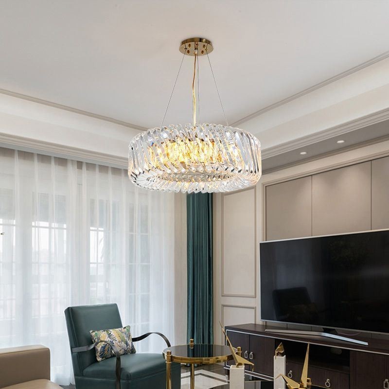 Lampada a sospensione rotonda in vetro stile europeo E12/E14 8/10/12 luci