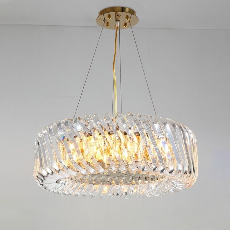 Lampada a sospensione rotonda in vetro stile europeo E12/E14 8/10/12 luci