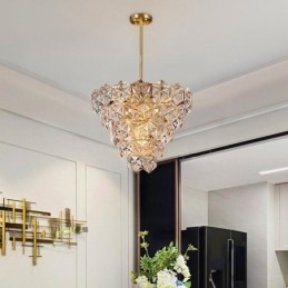 Lampadario a sospensione moderno a cono in vetro europeo