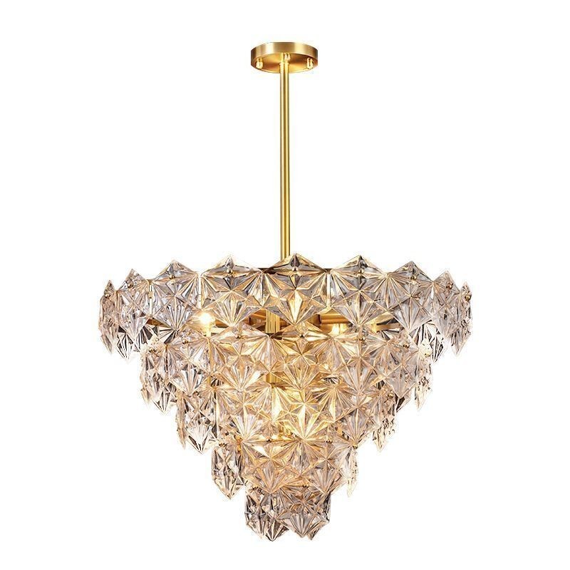 Lampadario a sospensione moderno a cono in vetro europeo