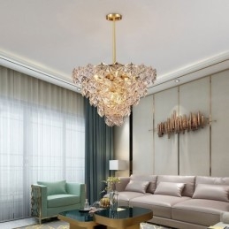 Lampadario a sospensione moderno a cono in vetro europeo