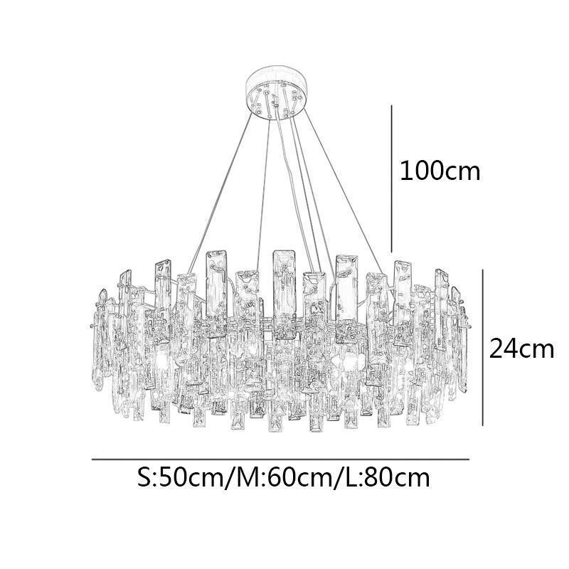 Lampadario a sospensione in vetro stile europeo