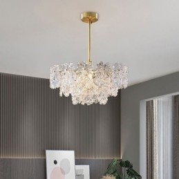 Lampadario a sospensione in vetro stile europeo 6/9/10 luci E12/E14