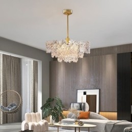 Lampadario a sospensione in vetro stile europeo 6/9/10 luci E12/E14