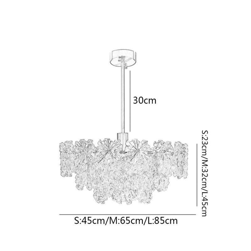 Lampadario a sospensione in vetro stile europeo 6/9/10 luci E12/E14