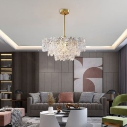 Lampadario a sospensione in vetro stile europeo 6/9/10 luci E12/E14