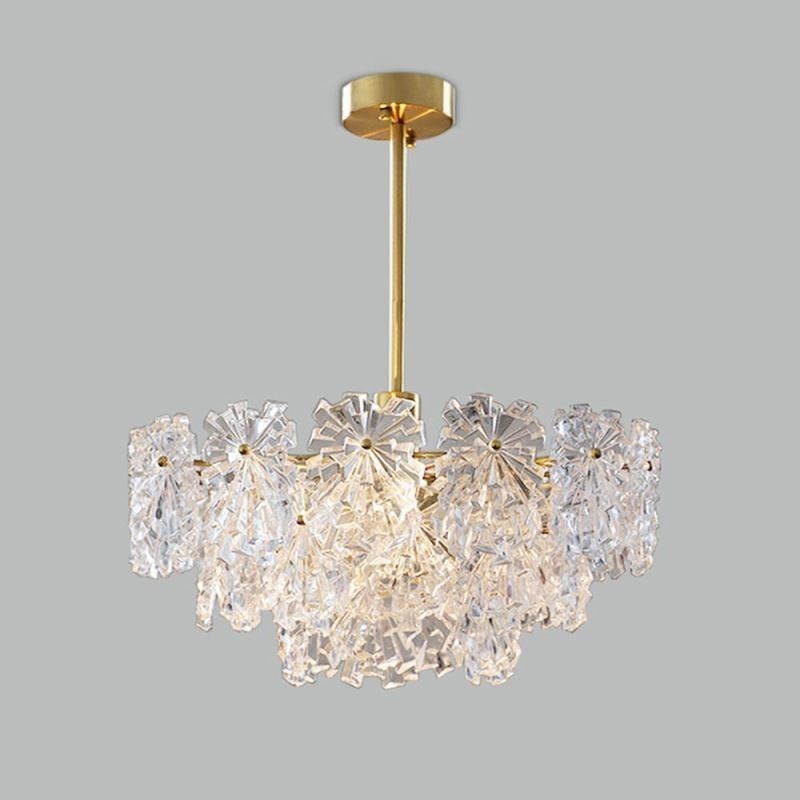 Lampadario a sospensione in vetro stile europeo 6/9/10 luci E12/E14