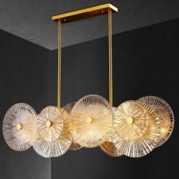 Lampadario a sospensione moderno in vetro effetto fuochi d'artificio 12 luci E12/E14