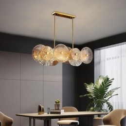 Lampadario a sospensione moderno in vetro effetto fuochi d'artificio 12 luci E12/E14
