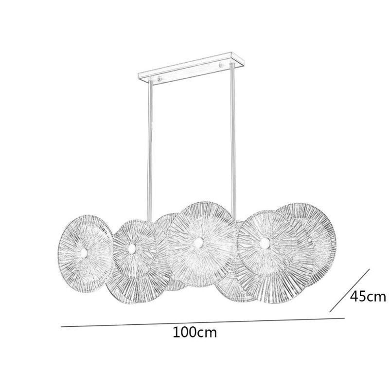 Lampadario a sospensione moderno in vetro effetto fuochi d'artificio 12 luci E12/E14