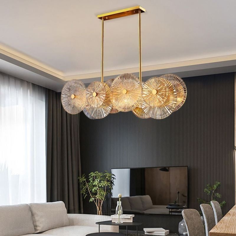 Lampadario a sospensione moderno in vetro effetto fuochi d'artificio 12 luci E12/E14
