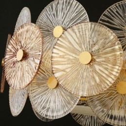 Lampadario a sospensione moderno in vetro effetto fuochi d'artificio 12 luci E12/E14
