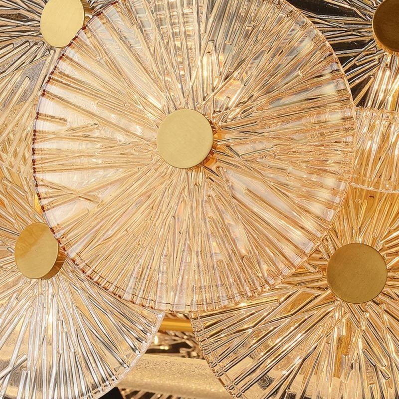 Lampadario a sospensione moderno in vetro effetto fuochi d'artificio 12 luci E12/E14