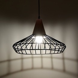 Lampadario moderno contemporaneo in metallo dipinto, 1 livello, bianco e nero