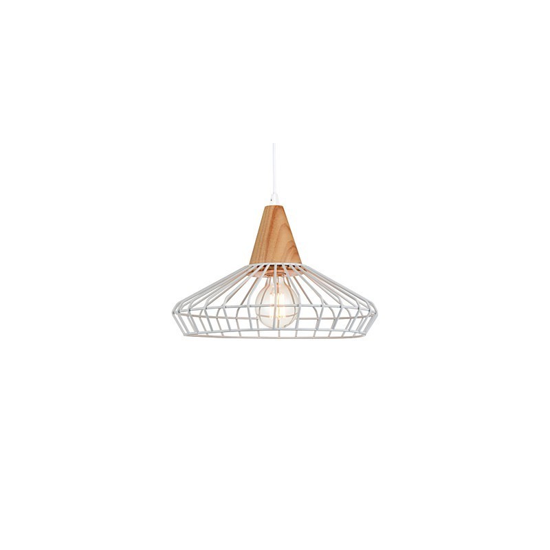 Lampadario moderno contemporaneo in metallo dipinto, 1 livello, bianco e nero