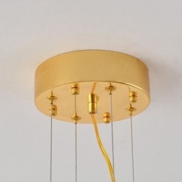 Lampadario a sospensione a ventaglio in vetro europeo