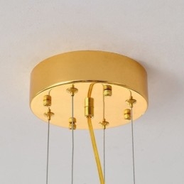 Lampadario a sospensione in vetro a conchiglia per sala da pranzo