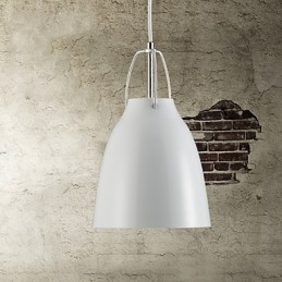 Lampada a sospensione classica in metallo a 1 luce, finitura galvanizzata, E26/E27