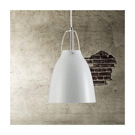 Lampada a sospensione classica in metallo a 1 luce, finitura galvanizzata, E26/E27