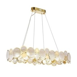 Lampadario sospeso in vetro stile europeo 8 luci E12/E14