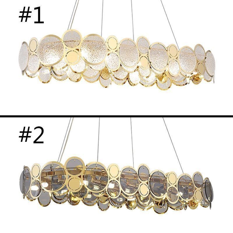 Lampadario sospeso in vetro stile europeo 8 luci E12/E14