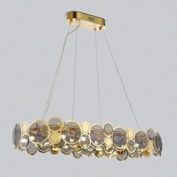 Lampadario sospeso in vetro stile europeo 8 luci E12/E14