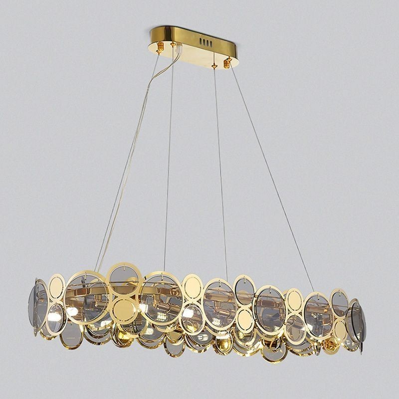 Lampadario sospeso in vetro stile europeo 8 luci E12/E14