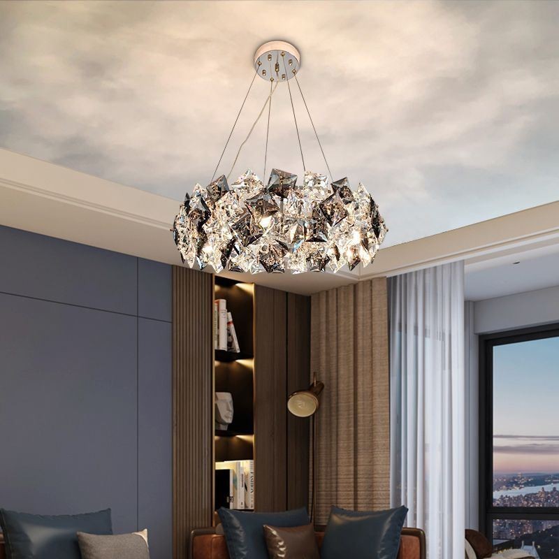 Lampadario moderno minimalista in vetro per soggiorno