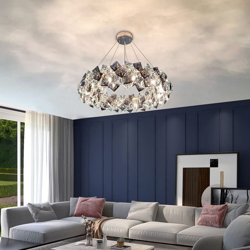 Lampadario moderno minimalista in vetro per soggiorno