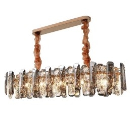 Lampada a sospensione in vetro di lusso, stile europeo, 8/12 luci E12/E14
