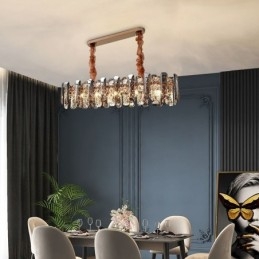 Lampada a sospensione in vetro di lusso, stile europeo, 8/12 luci E12/E14