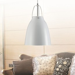 Lampada a sospensione classica in metallo a 1 luce, finitura galvanizzata, E26/E27