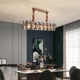 Lampada a sospensione in vetro di lusso, stile europeo, 8/12 luci E12/E14