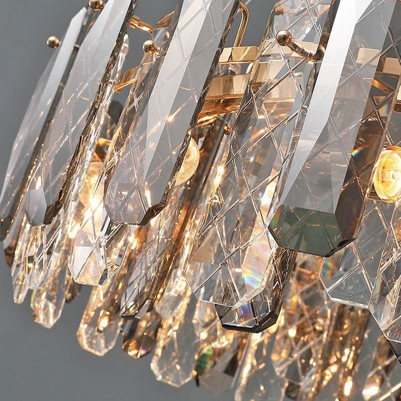 Lampada a sospensione in vetro di lusso, stile europeo, 8/12 luci E12/E14
