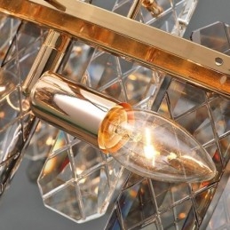 Lampada a sospensione in vetro di lusso, stile europeo, 8/12 luci E12/E14