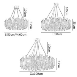 Lampada a sospensione in vetro stile europeo con 4/6/12/14 luci E12/E14