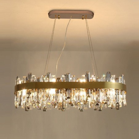 Lampadario a sospensione postmoderno in vetro, 16 luci, attacco E12/E14, 90x40x24 cm