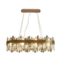 Lampadario a sospensione postmoderno in vetro, 16 luci, attacco E12/E14, 90x40x24 cm