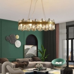 Lampadario a sospensione postmoderno in vetro, 16 luci, attacco E12/E14, 90x40x24 cm