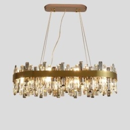 Lampadario a sospensione postmoderno in vetro, 16 luci, attacco E12/E14, 90x40x24 cm