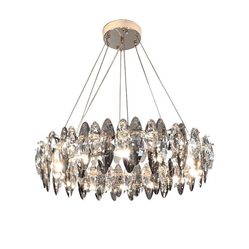 Lampada a sospensione postmoderna di lusso in vetro tagliato E12/E14 6/8/12/16 luci