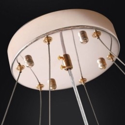 Lampada a sospensione postmoderna di lusso in vetro tagliato E12/E14 6/8/12/16 luci