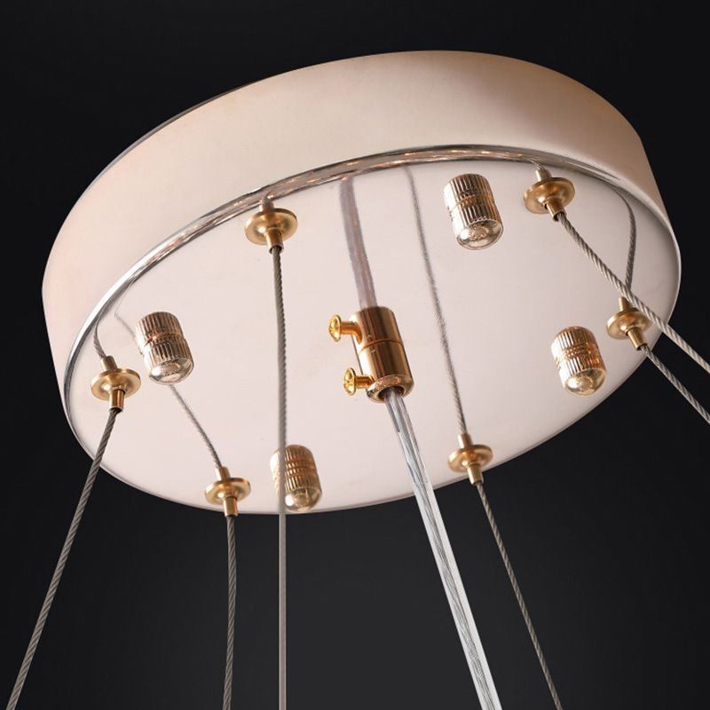 Lampada a sospensione postmoderna di lusso in vetro tagliato E12/E14 6/8/12/16 luci