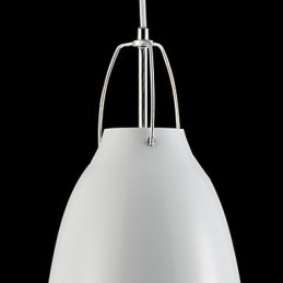 Lampada a sospensione classica in metallo a 1 luce, finitura galvanizzata, E26/E27