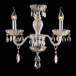 Lampadario in vetro 3 luci stile palazzo con lampadine a candela